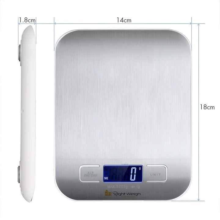 Báscula Digital De Cocina Acero Inoxidable 10kg Precisión