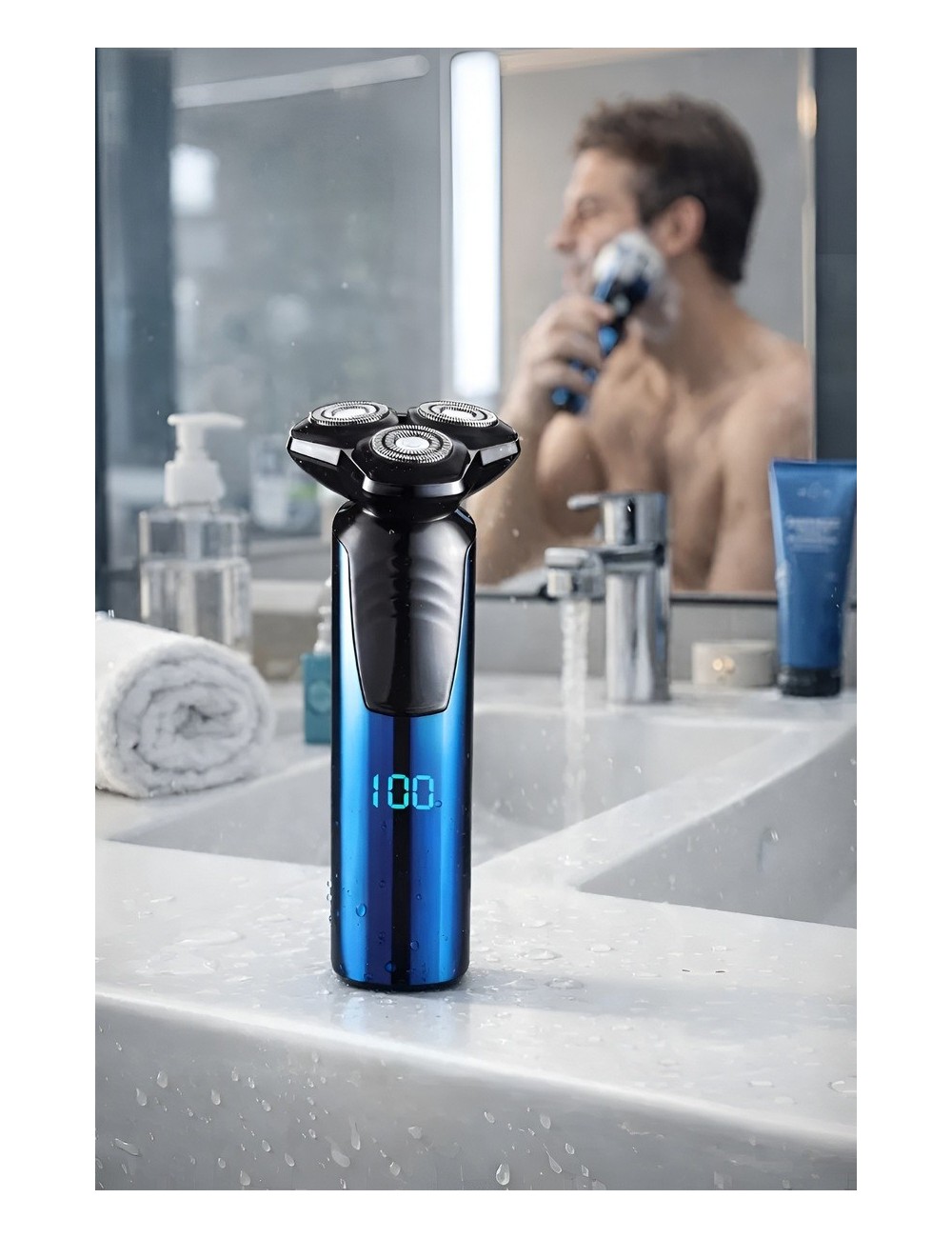 Afeitadora Eléctrica Recargable Pantalla Led Impermeable Ip