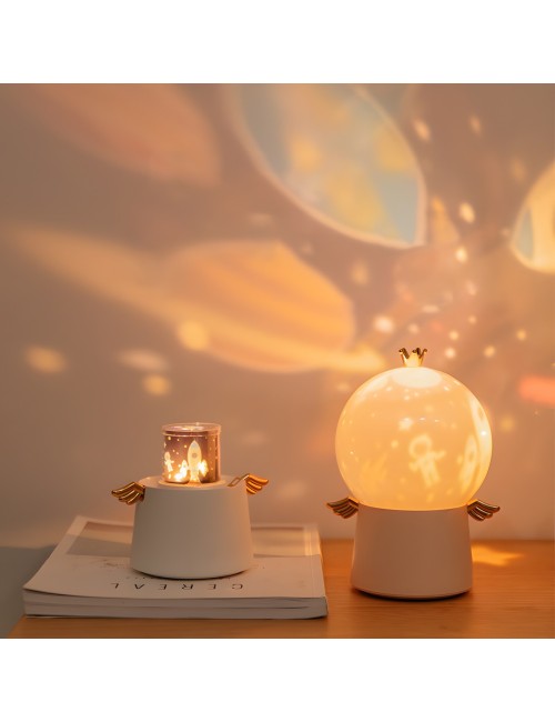 Lámpara Proyector Galaxia Niños Luz Nocturna Recargable Usb