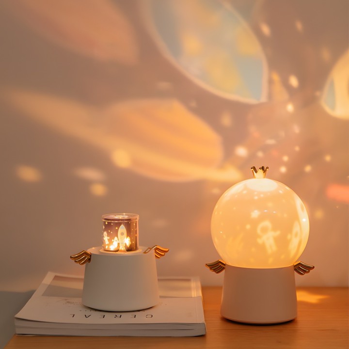 Lámpara Proyector Galaxia Niños Luz Nocturna Recargable Usb