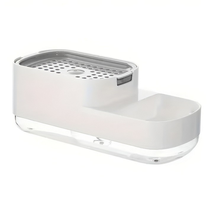 Dispensador Jabón Lavaloza Organizador Esponja Cocina 2 En 1