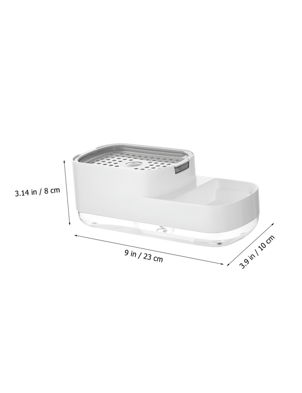 Dispensador Jabón Lavaloza Organizador Esponja Cocina 2 En 1