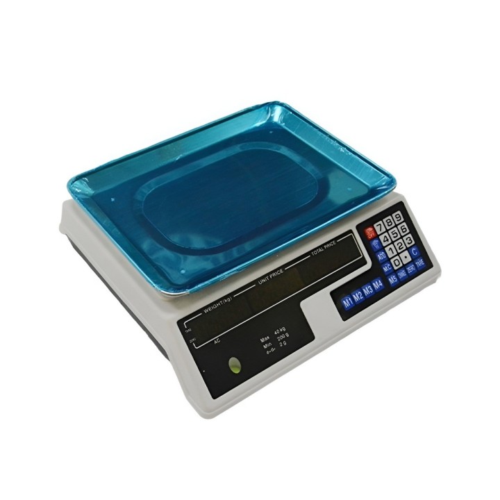 Báscula Digital Comercial 40kg Precisión 2g Pantalla Led