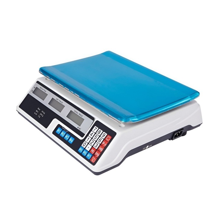 Báscula Digital Comercial 40kg Precisión 2g Pantalla Led