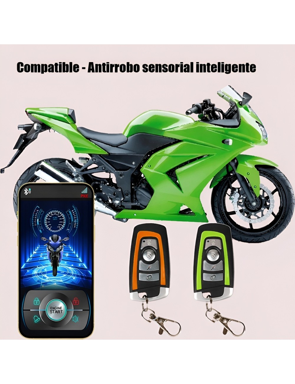 Alarma Moto Bluetooth 125db Encendido Remoto Kit Completo