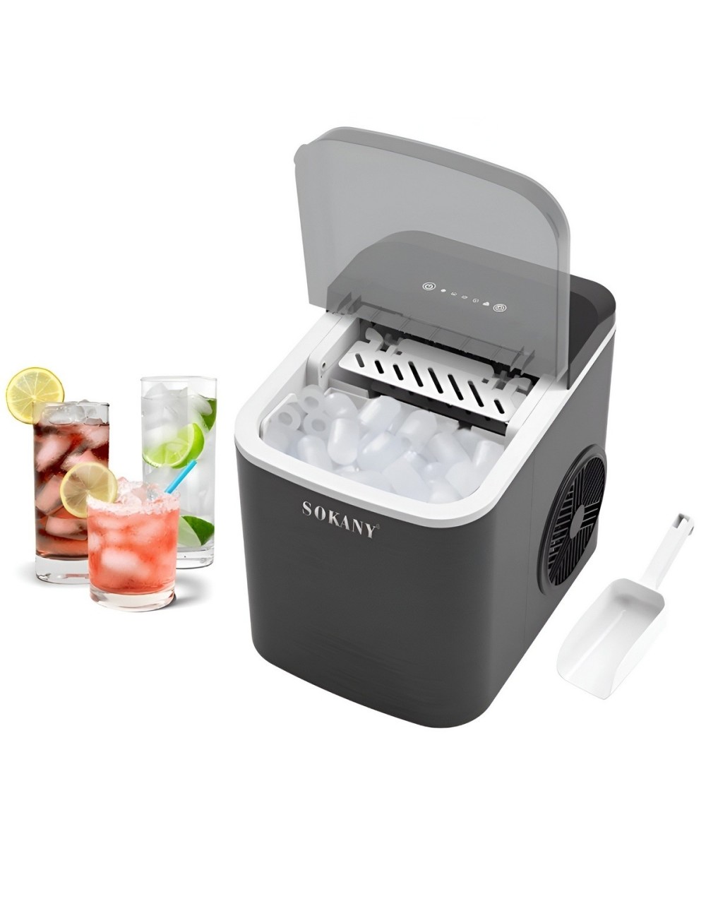 Maquina Hacer Hielo Portatil 12kg Por Dia 112w Autolimpieza