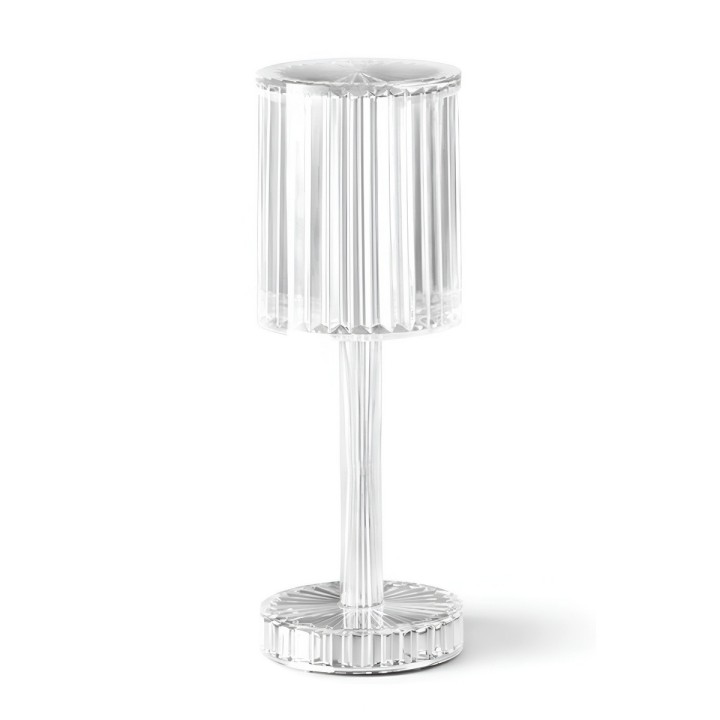Lámpara Cristal Táctil Recargable Mesita Noche Rgb 16 Color