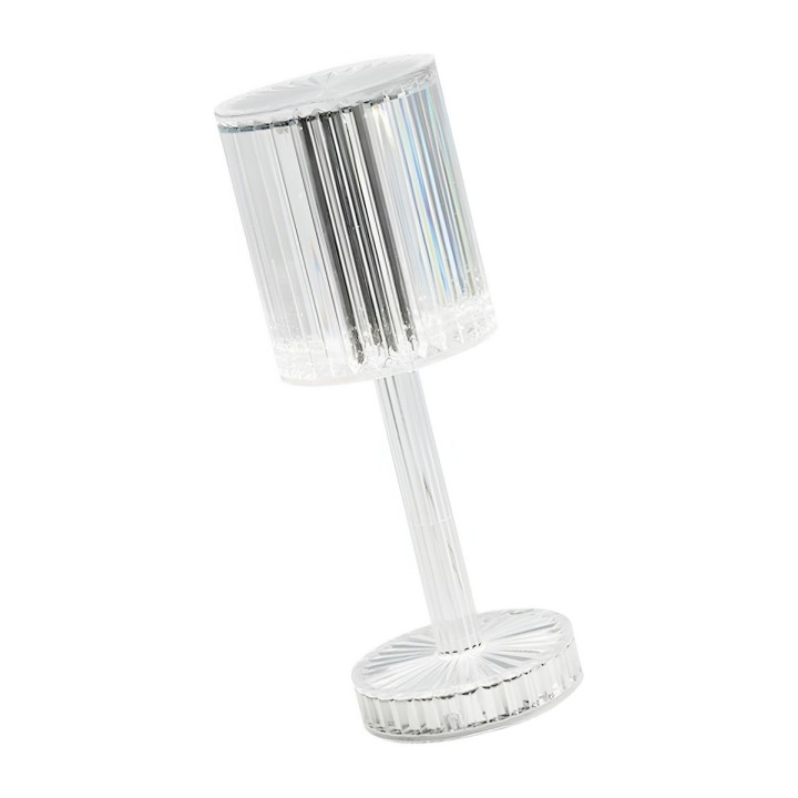 Lámpara Cristal Táctil Recargable Mesita Noche Rgb 16 Color