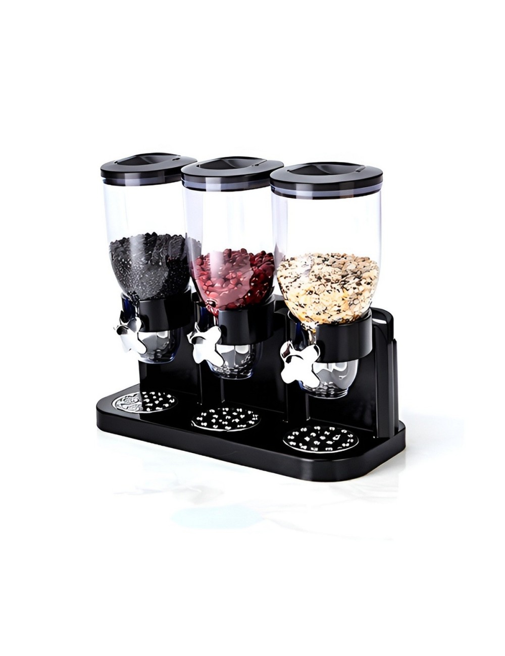 Dispensador Triple Cereales Granos Alimentos Secos Cocina