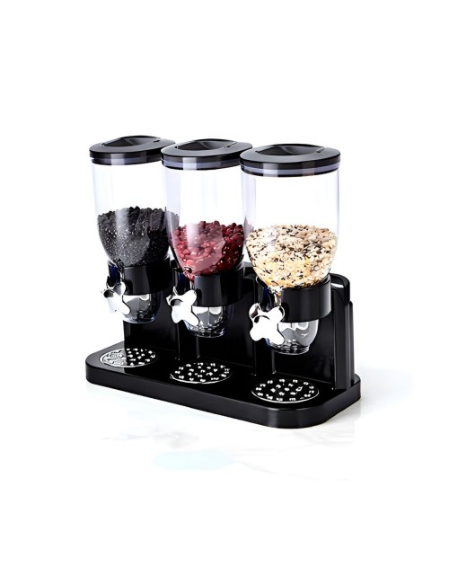 Dispensador Triple Cereales Granos Alimentos Secos Cocina