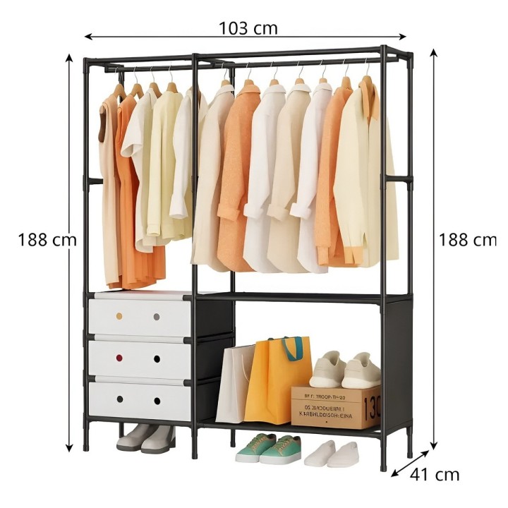 Closet Armario Organizador Ropa Con Gavetas 188cm De Altura