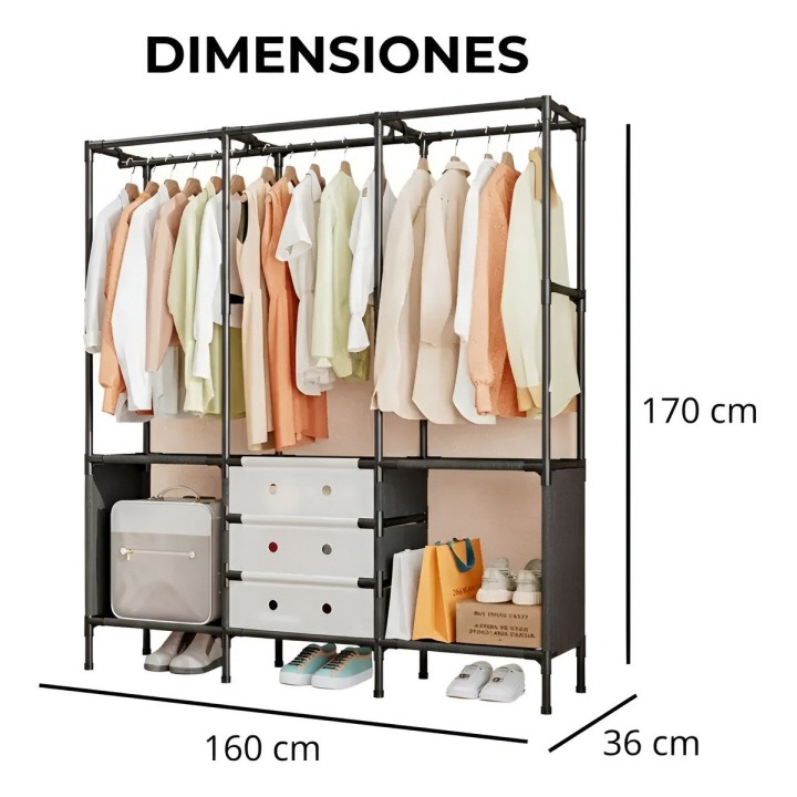 Closet Armario Organizador Multifuncional Ropa Con Gavetas