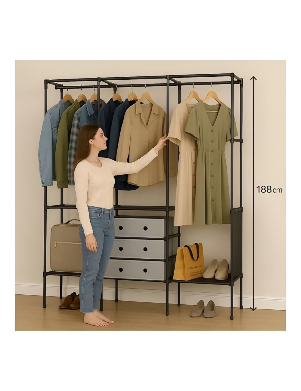 Closet Armario Organizador Multifuncional Ropa Con Gavetas