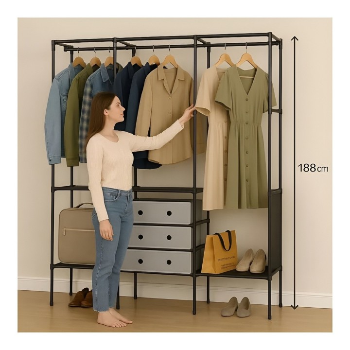 Closet Armario Organizador Multifuncional Ropa Con Gavetas