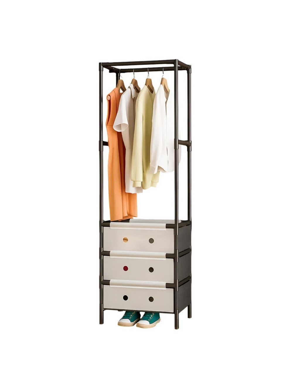 Armario Closet Perchero Organizador Ropa Con Gavetas 188cm