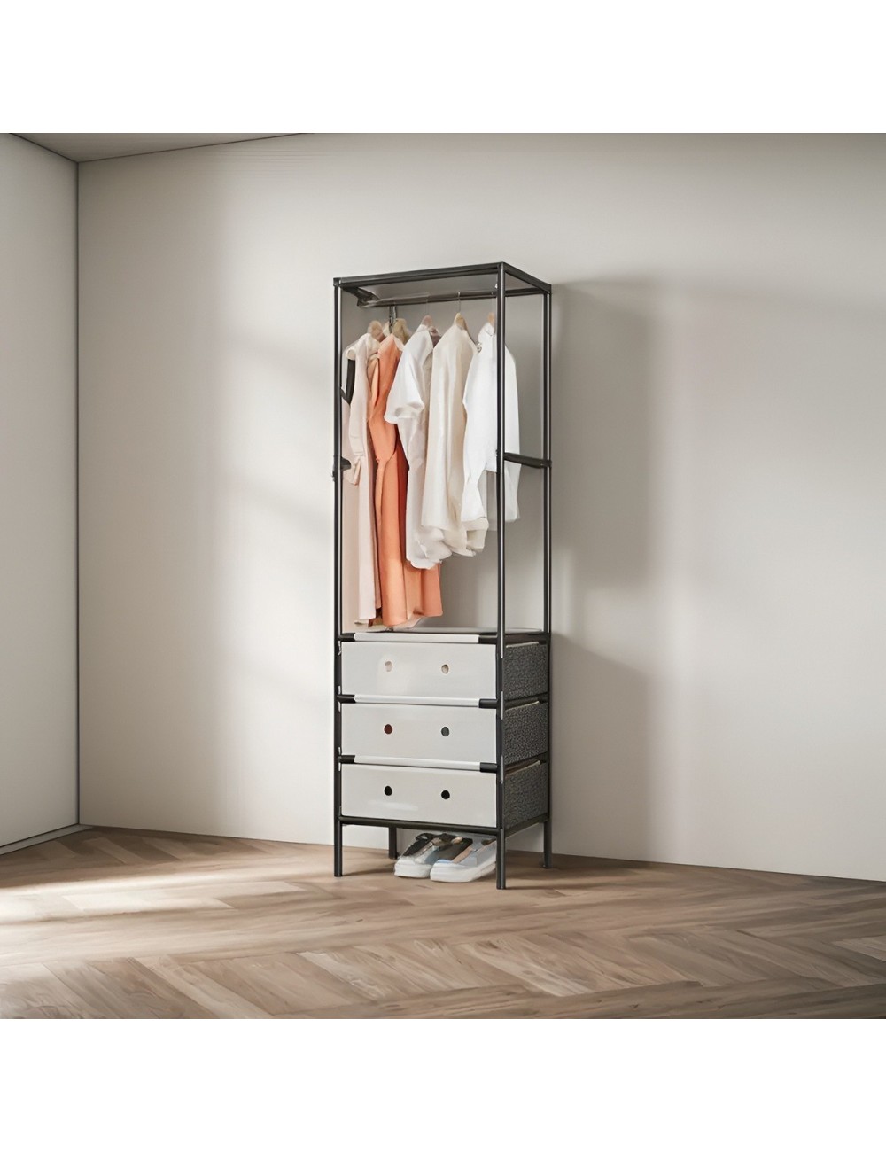 Armario Closet Perchero Organizador Ropa Con Gavetas 188cm