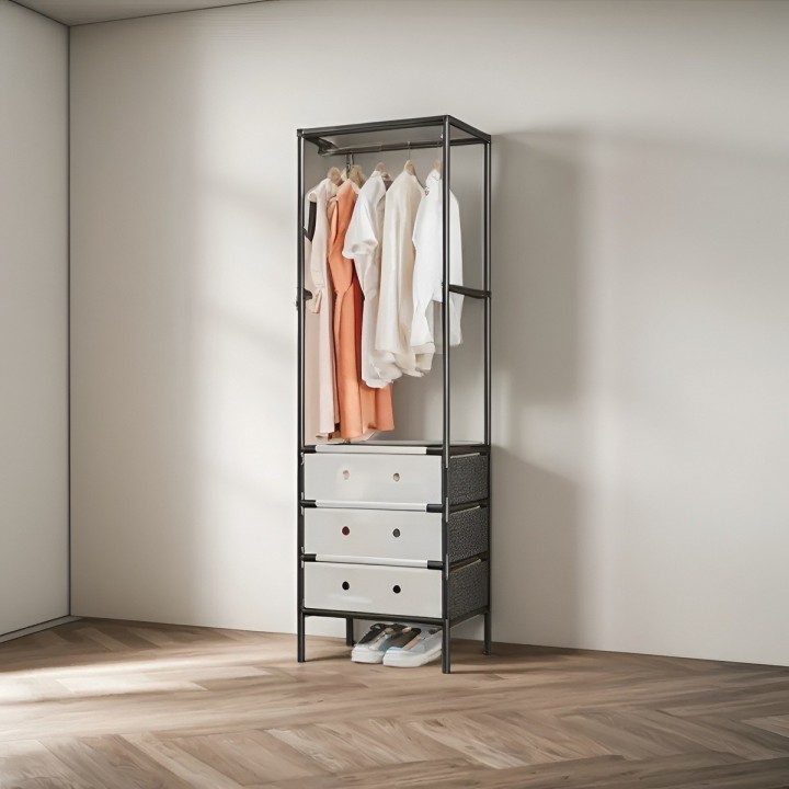 Armario Closet Perchero Organizador Ropa Con Gavetas 188cm