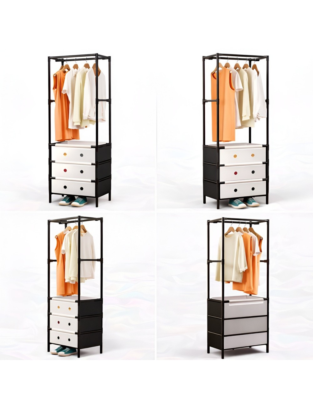 Armario Closet Perchero Organizador Ropa Con Gavetas 188cm