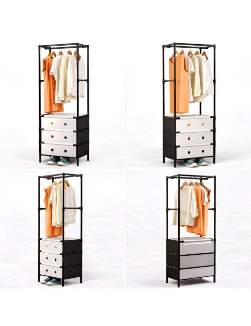Armario Closet Perchero Organizador Ropa Con Gavetas 188cm