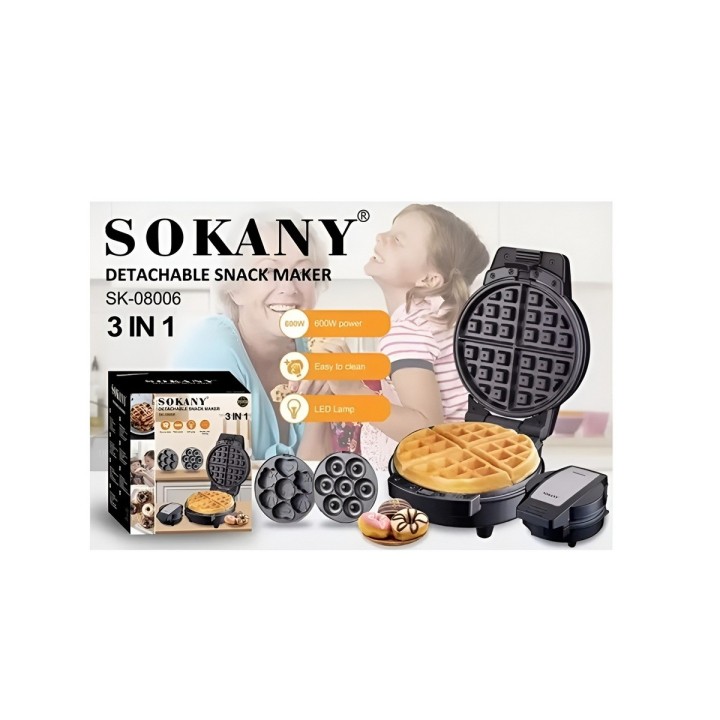 Waflera 3 En 1 Maquina De Donas Waffles Y Cupcakes Placas