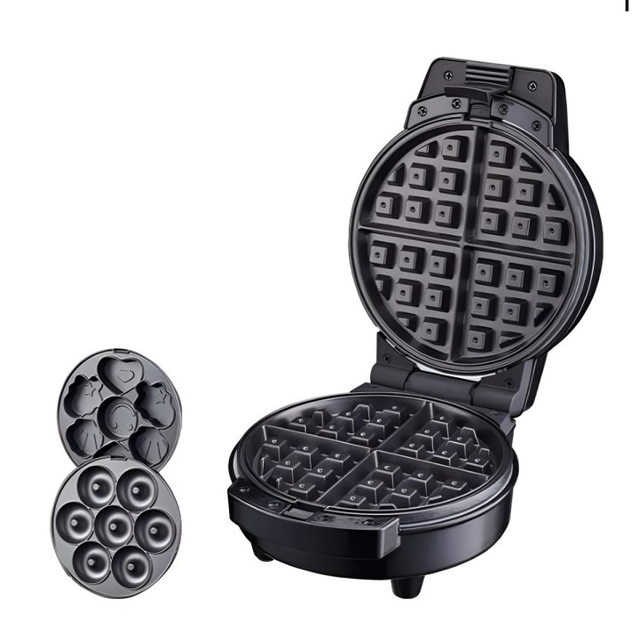 Waflera 3 En 1 Maquina De Donas Waffles Y Cupcakes Placas