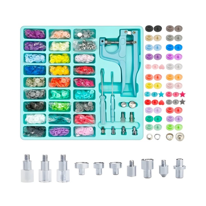 Pinza Pega Botones De Presión Kit Completo Costura Arreglos