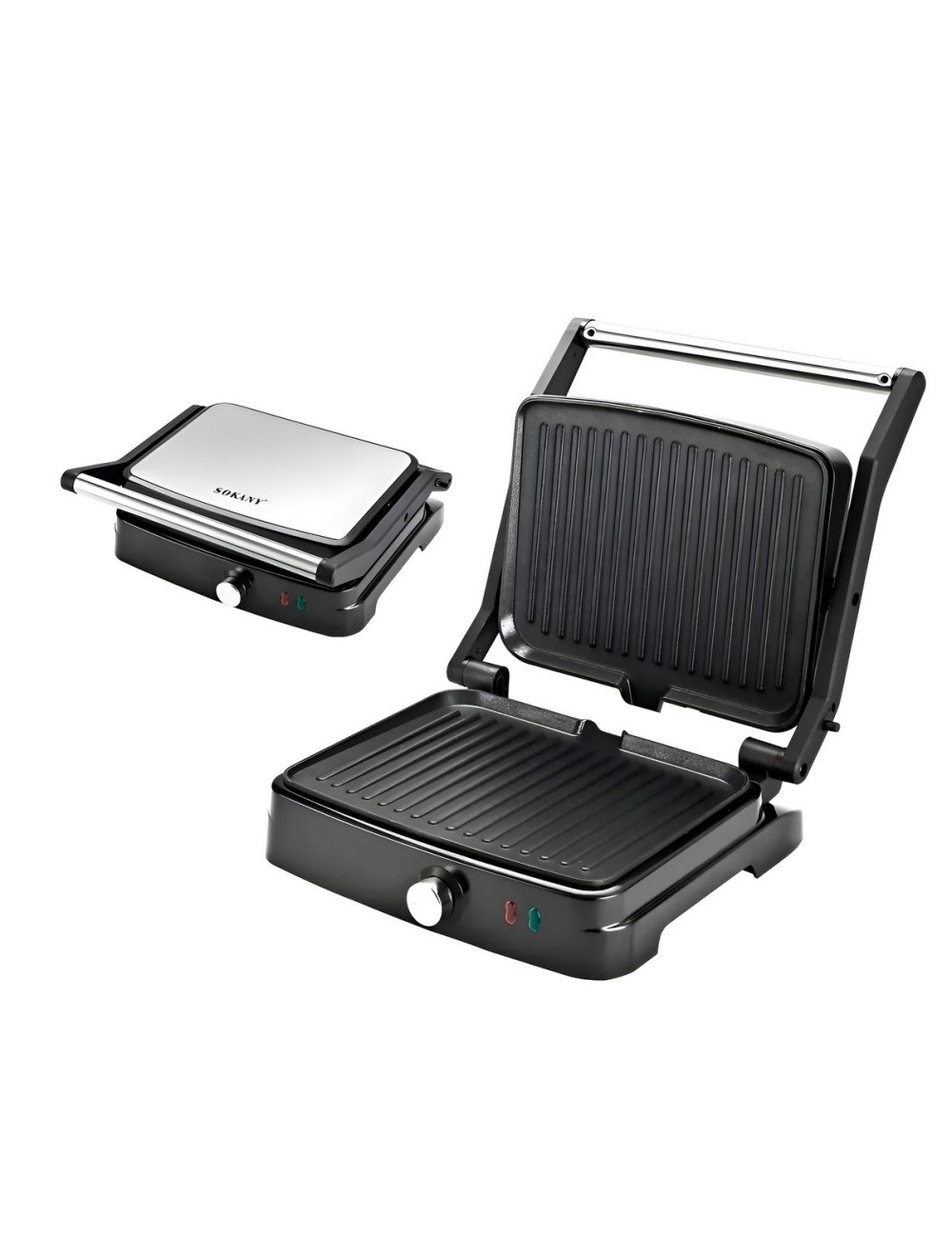 Parrilla Grill Eléctrica 2000w Multiuso Apertura 180 Grados