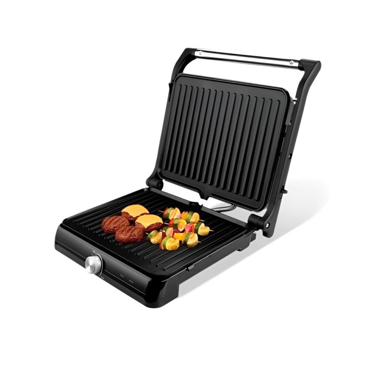 Parrilla Grill Eléctrica 2000w Multiuso Apertura 180 Grados