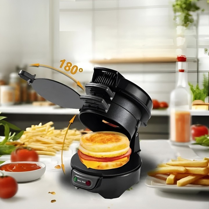Máquina Para Hacer Sándwich De Desayuno Y Hamburguesas 600w