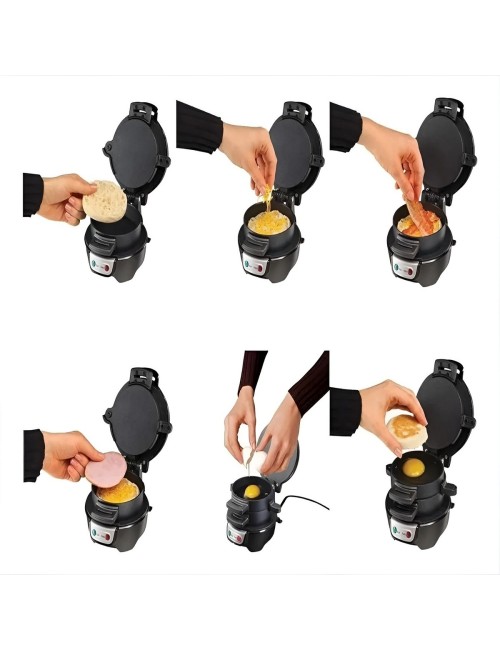 Máquina Para Hacer Sándwich De Desayuno Y Hamburguesas 600w