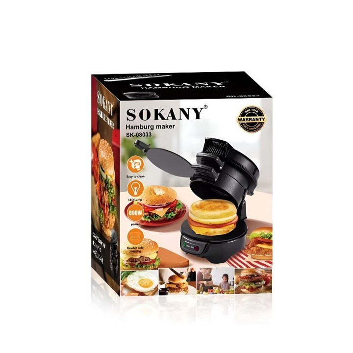 Máquina Para Hacer Sándwich De Desayuno Y Hamburguesas 600w