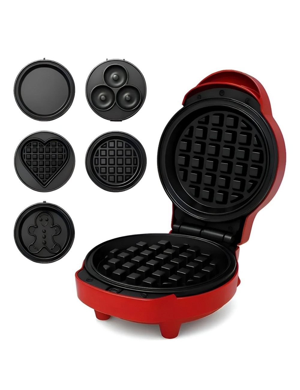 Máquina De Donas Waffles Galletas Pizzas 5 En 1 Desmontable