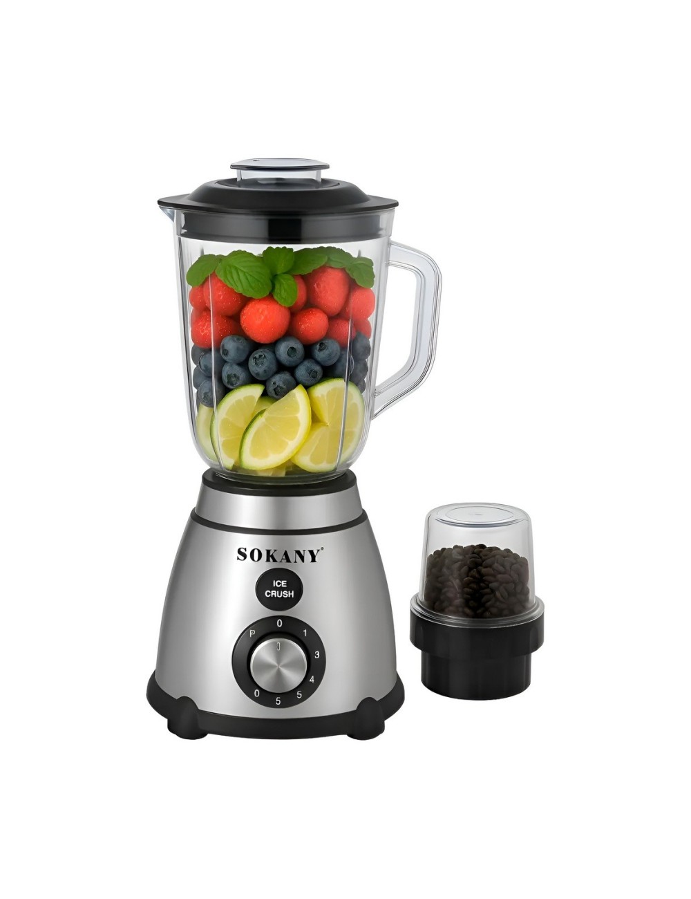 Licuadora De Vidrio 1.5l Motor 800w Tritura Hielo + Molino