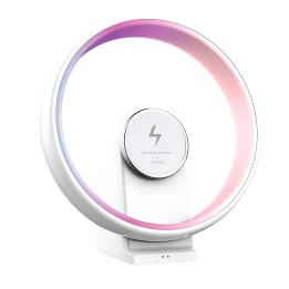 Lámpara Parlante Bluetooth Con Cargador Inalámbrico Rgb
