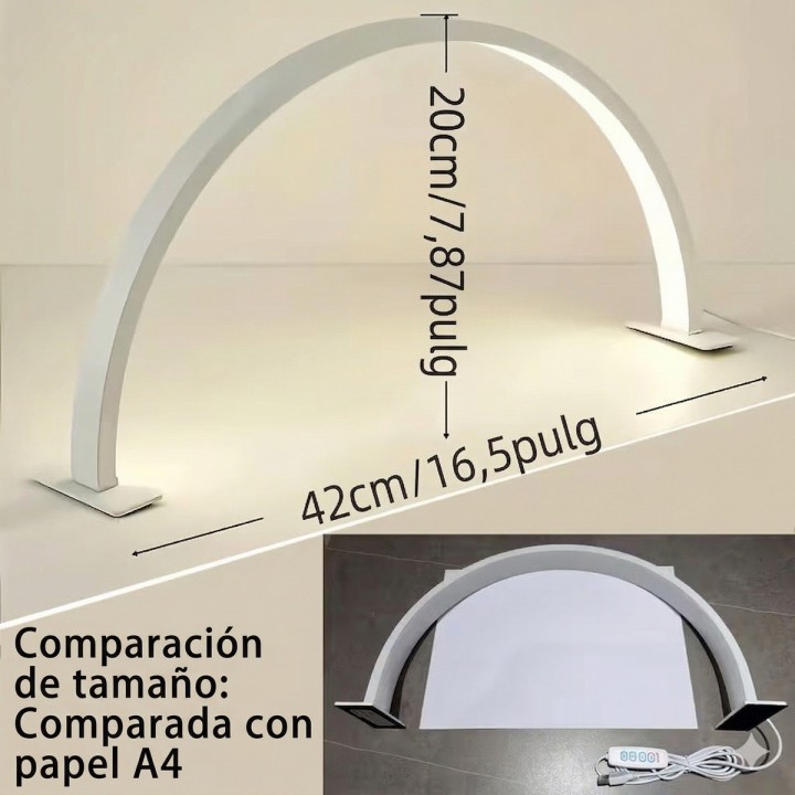 Lámpara Media Luna Led Para Manicura Pestañas Y Tatuajes