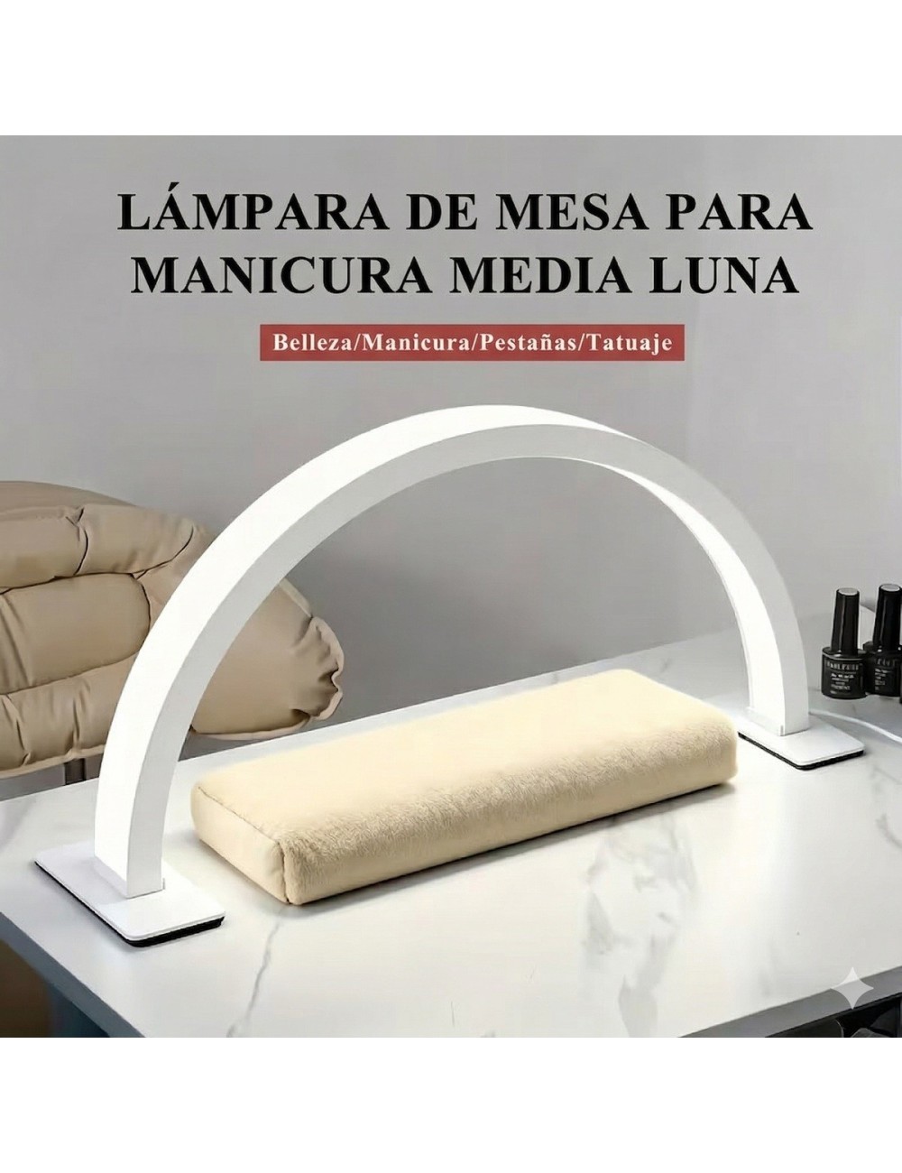 Lámpara Media Luna Led Para Manicura Pestañas Y Tatuajes