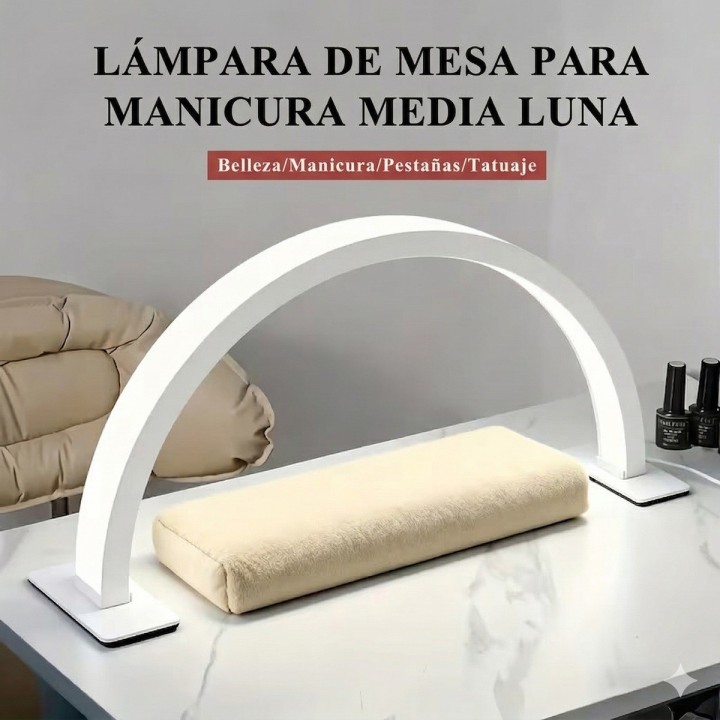 Lámpara Media Luna Led Para Manicura Pestañas Y Tatuajes