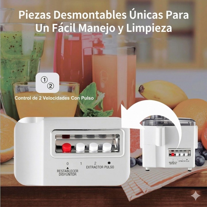 Extractor Jugos Licuadora 4 En 1 Picatodo Y Molino 800w