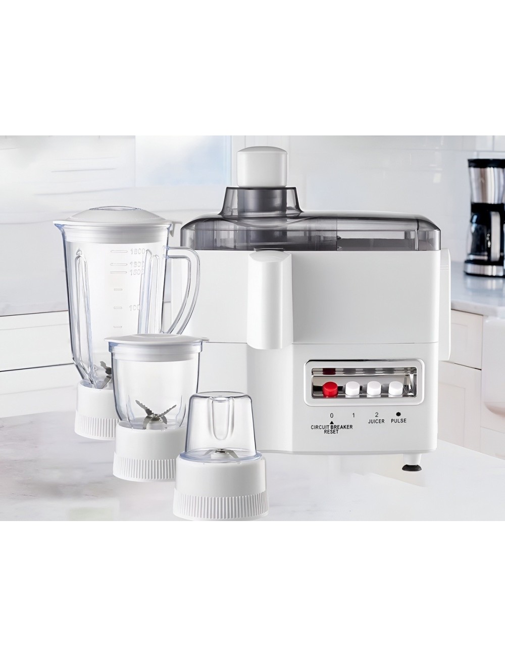 Extractor Jugos Licuadora 4 En 1 Picatodo Y Molino 800w