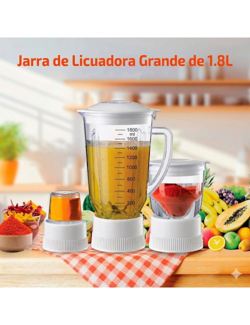 Extractor Jugos Licuadora 4 En 1 Picatodo Y Molino 800w
