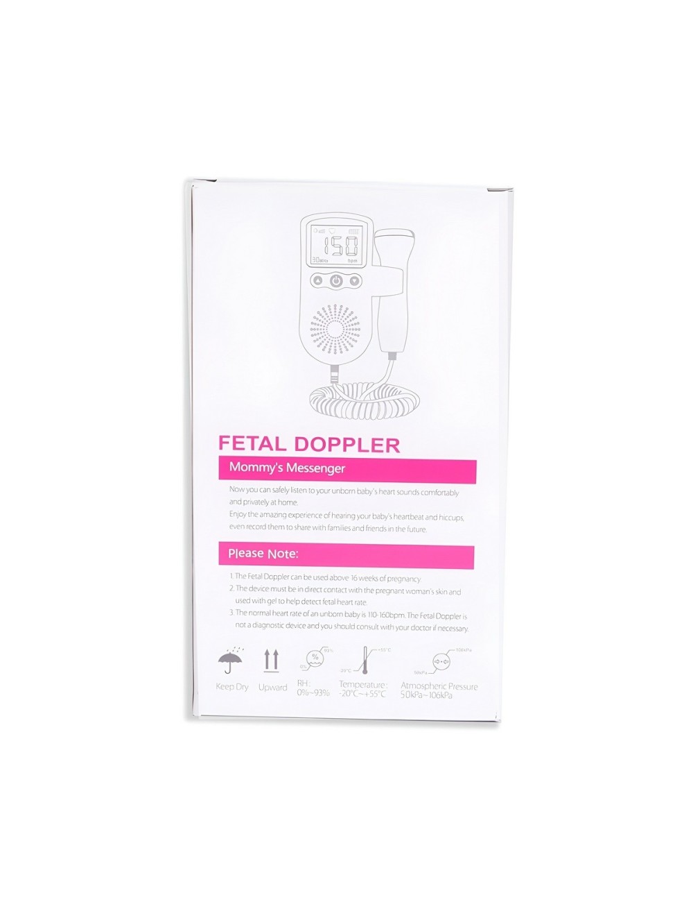 Doppler Fetal Monitor Latidos Bebe Portátil Digital