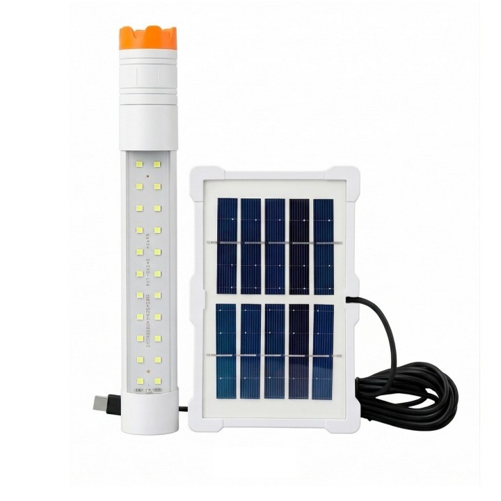 Lámpara Led De Emergencia Solar Recargable Con Imán Linterna