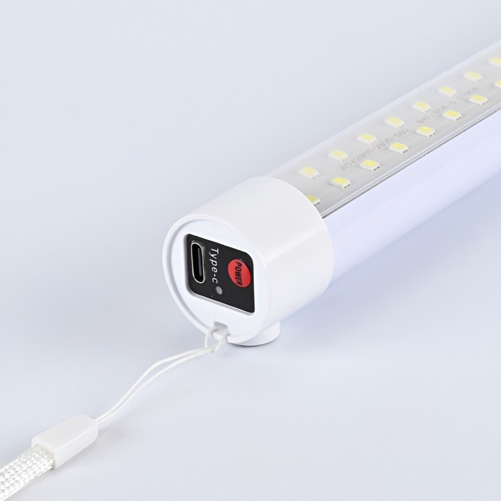 Lámpara Led De Emergencia Solar Recargable Con Imán Linterna