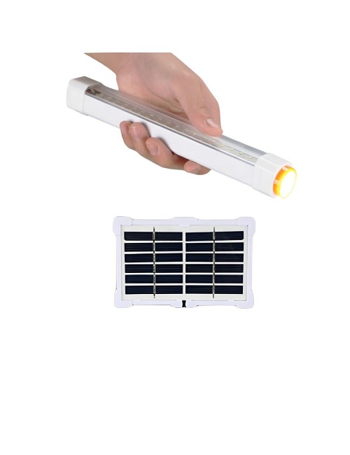 Lámpara Led De Emergencia Solar Recargable Con Imán Linterna