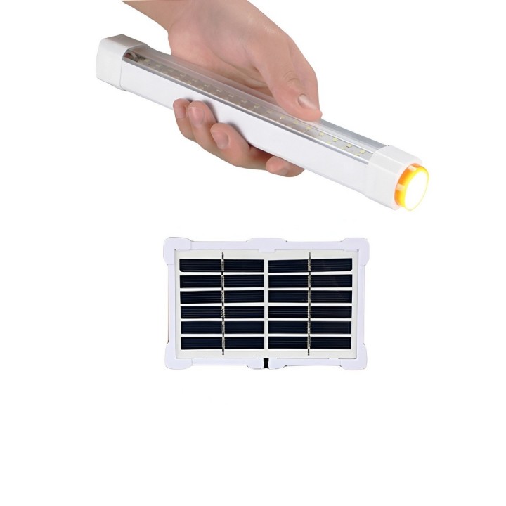 Lámpara Led De Emergencia Solar Recargable Con Imán Linterna
