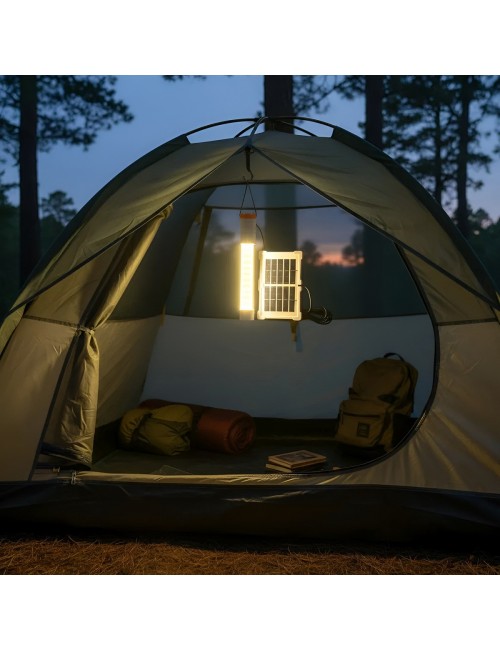 Lámpara Led De Emergencia Solar Recargable Con Imán Linterna