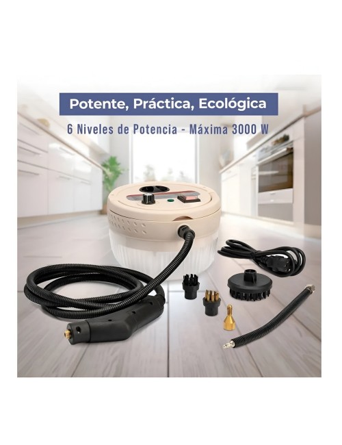 Limpiadora A Vapor Alta Presion 3000w Portatil 6 Niveles