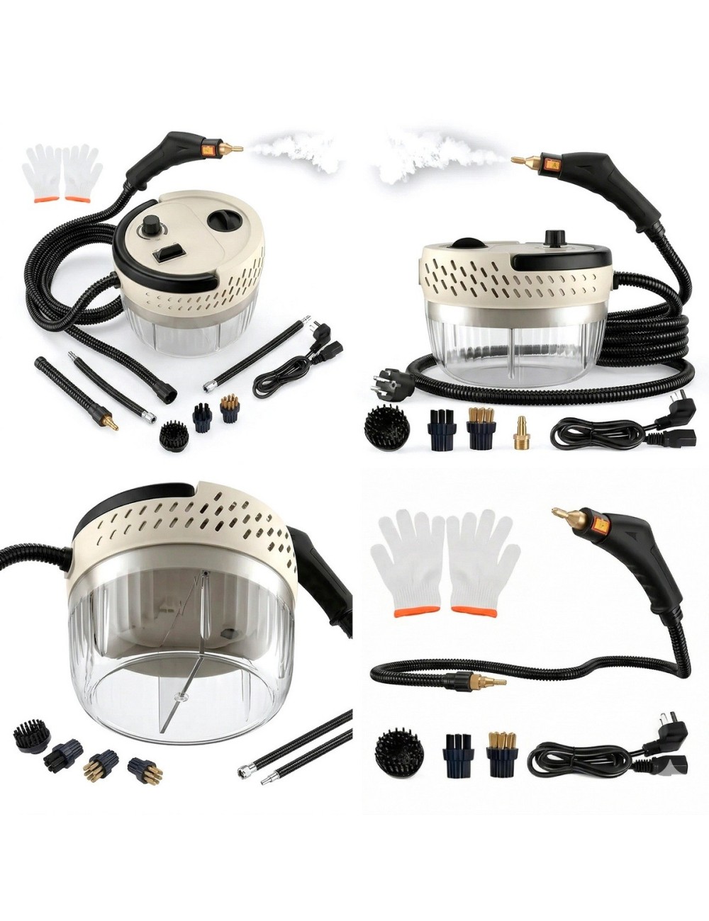 Limpiadora A Vapor Alta Presion 3000w Portatil 6 Niveles