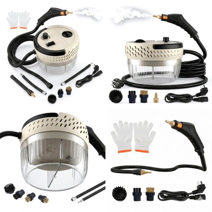 Limpiadora A Vapor Alta Presion 3000w Portatil 6 Niveles