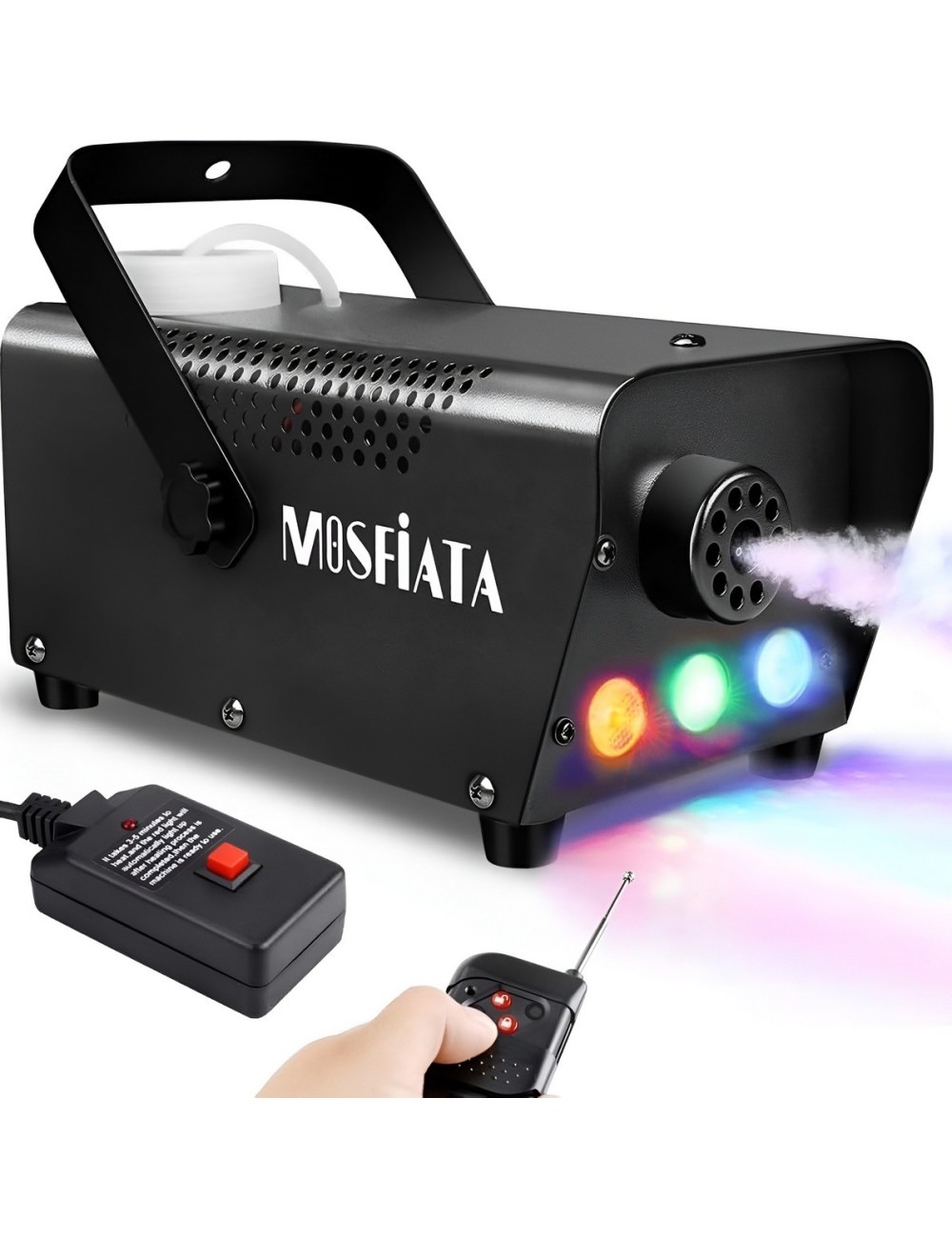 Máquina De Humo 600w Con 3 Luces Led Control Inalámbrico